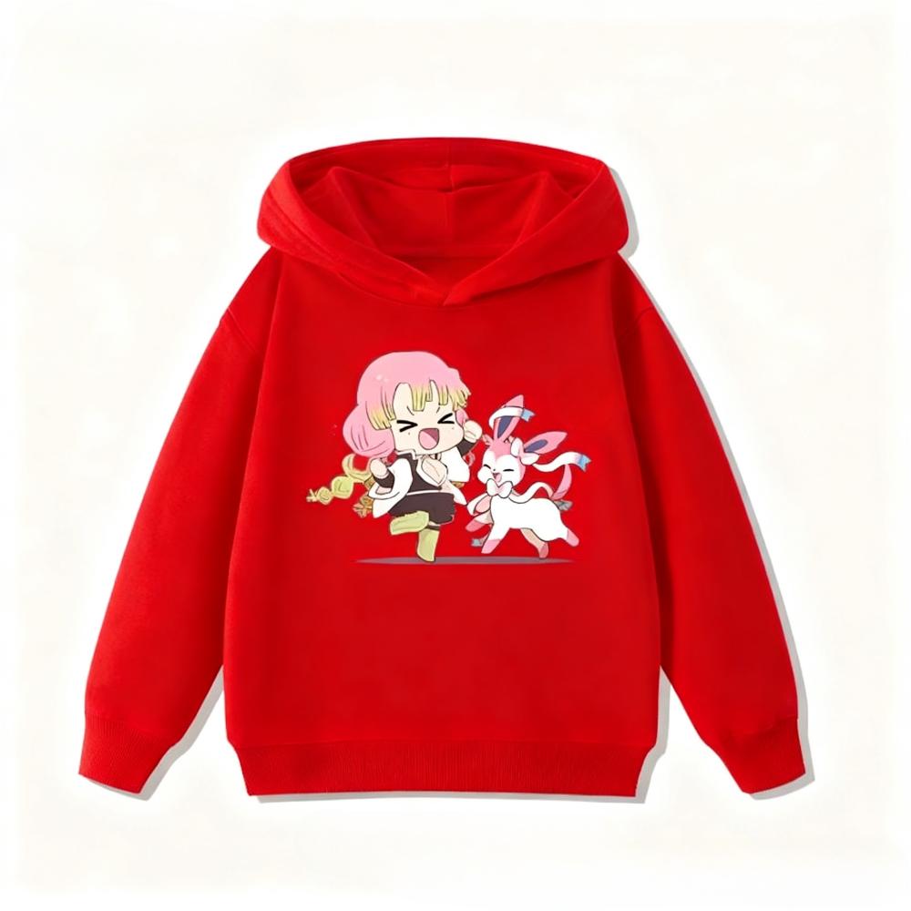 Demon Slayer: Kimetsu No Yaiba Children's Sweatshirts  Cute and Warm Hoodies for Boys and Girls In Autumn and Winter