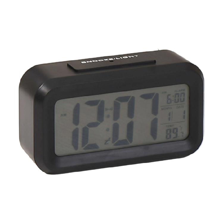 Plastic Digital Clock Temperature Calendar Display 1 Alarm Group Auto Nightlight Snoozes Function Household Essential