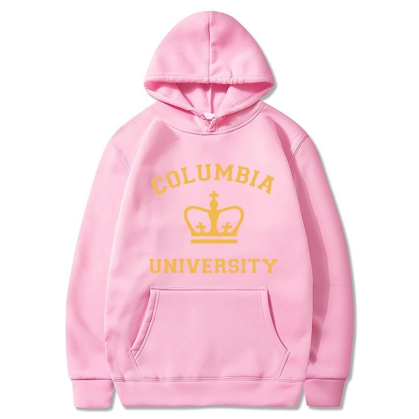 Autumn/Winter Columbia University Printed Solid Color Hoodie Classic Top Daily Casual Hoodie Warm Street Long Sleeve Sweatshirt