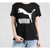 Puma Classics Logo Tee Women Tops Black 596512-01