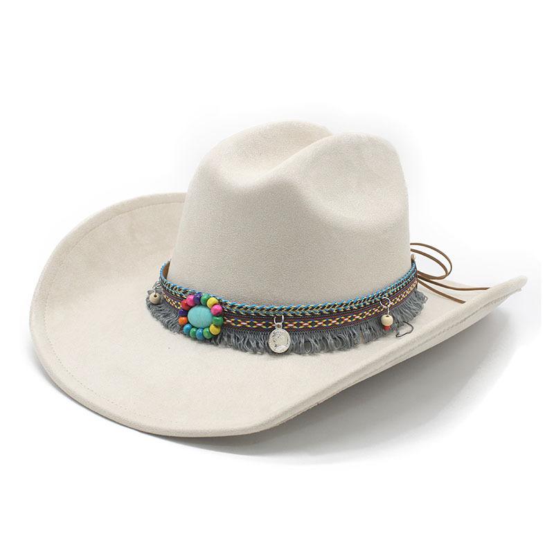 Ethnic style suede top hat, hot-selling eaves outdoor denim hat fashion party jazz knight hat