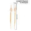 Ingemark Exquisite Boho Imitation Pearls Drop Earrings for Women Creative Long Metal Tassel Dangle Earrings Jewelry Accessories