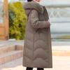 Real Fur Collar Winter Down Jacket for Women Long Parkas Hooded Elegant Thick Warm Down Coat Woman Outerwears