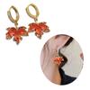 Elegant Red Crystal Maple Leaf Earrings Fashion Tassels Ear Ring Temperament Rhinestone Earwear Trendy Statement Pieces