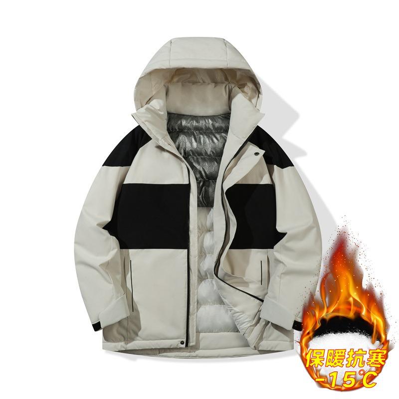 

Graphene Thermal Cotton-padded Clothes Men s Jacket Winter 2 New Loose Large Size Couple Cotton-padded Clothes Thickened Cotton-padded Jacket Tide M слоновая кость