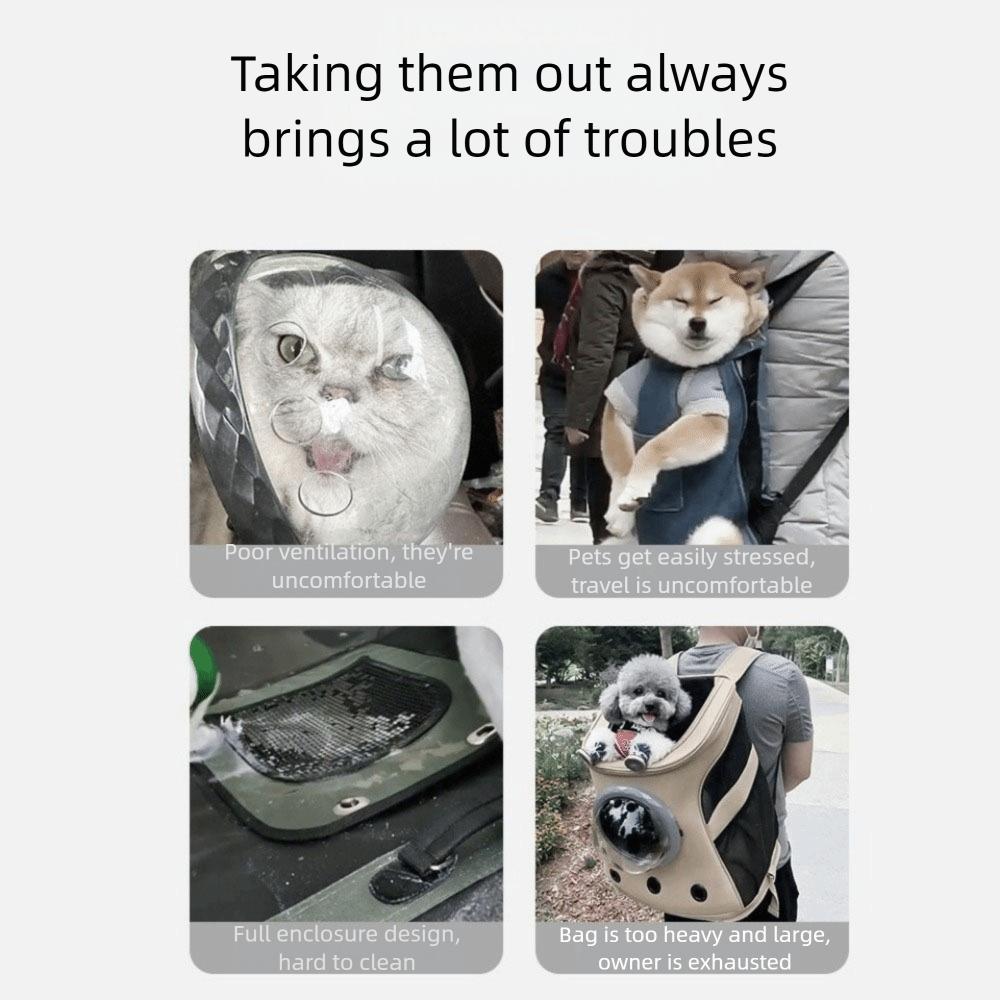 Canvas Dog Carrier Backpacks Adjustable Strap Cat Carrying Bag Pet Front Backpacks  Four Seasons