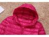 Plus Size Women's Lightweight Hooded Slim-Fit Down Jacket - Mid-Length, Clearance, Fits Up To 200 Lbs