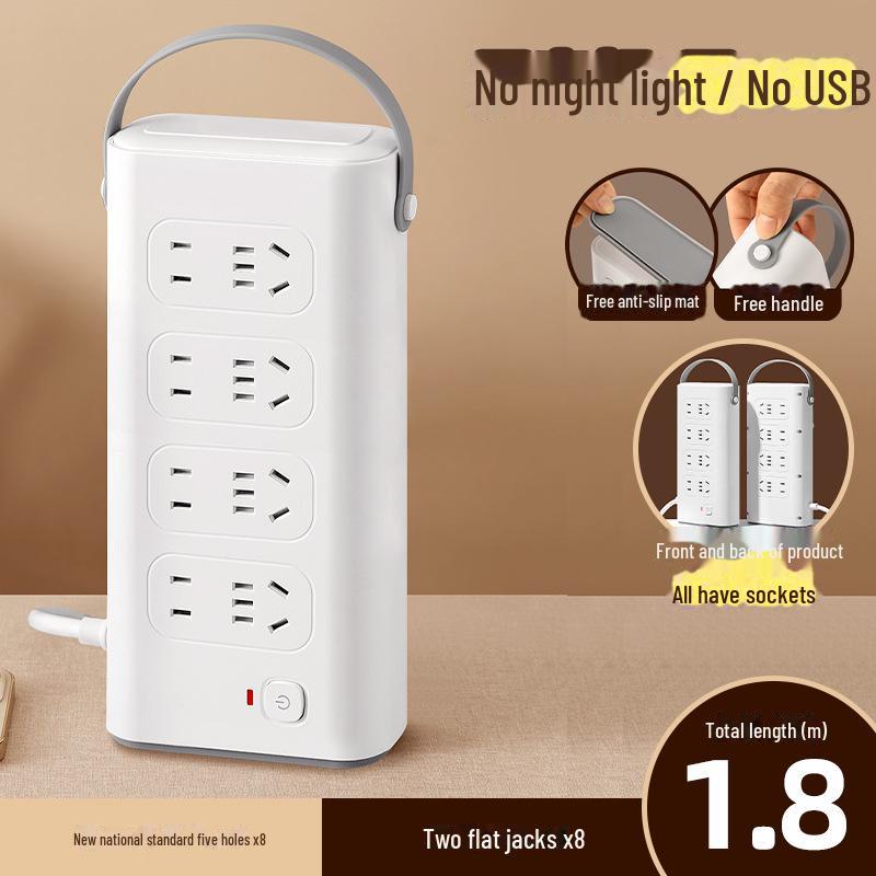 Intelligent Portable Vertical USB Power Strip with Multi-Slot and Anti-Overload Protection