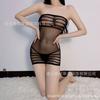 Sex stockings sexy temptation underwear one-piece large size tight body perspective hollow hip bag flirting uniform