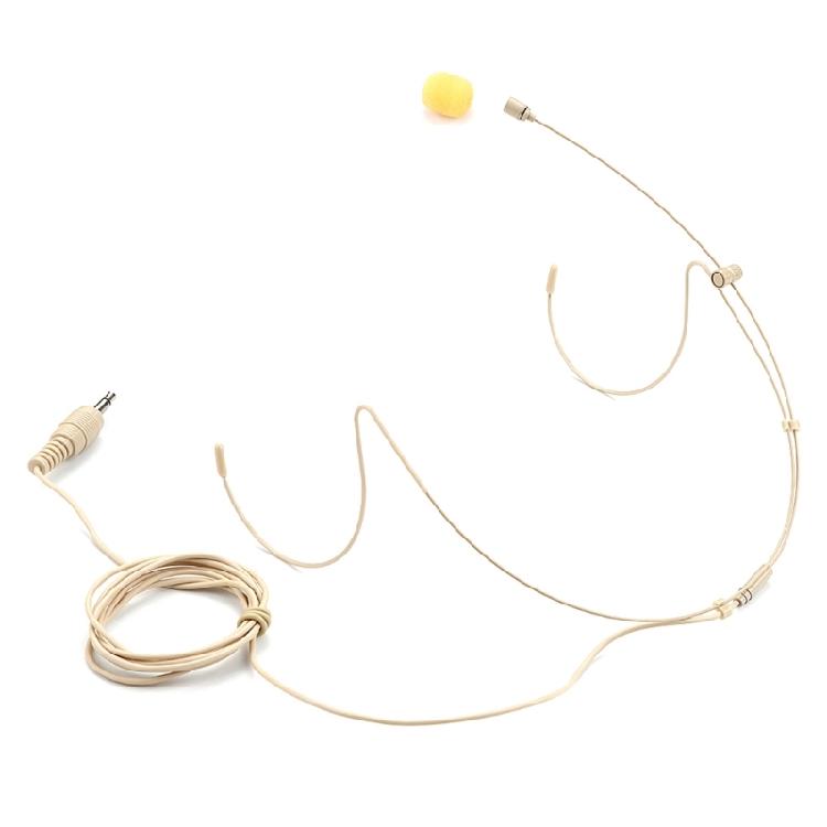 Headset Headworn Microphone Double Earhook Headworn Mic 3.5mm Thread Straight Head Microphone for Stage Performances