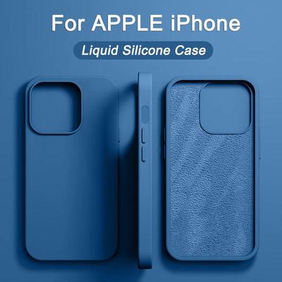 Für iPhone 15 14 13 12 11 Pro Max Hülle Quadratische Flüssigsilikon Handyhülle Für iPhone 15 14 XR X XS 7 8 Plus Weiche Stoßfeste Hülle
