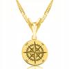 Gold Compass Necklace Compass Pendant East West North Silver 925