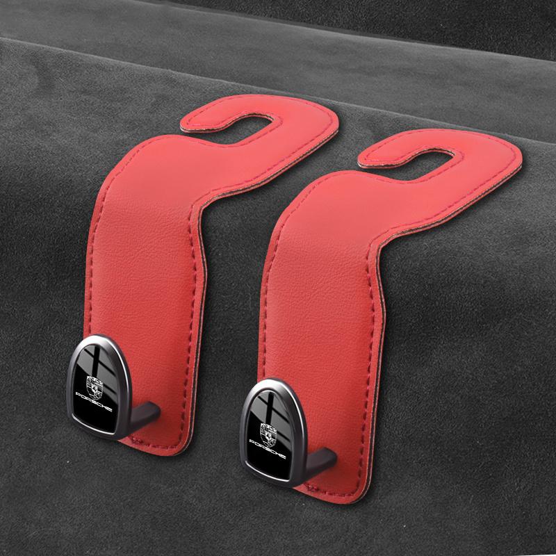 Hooks for Bag Car Seat Headrest Organizer Holder For Porsche 911 Cayenne 918 Pajun 917 718 Panamera Macan Auto Storage Accessory
