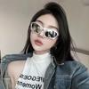 Y2K Futuristic Technology Style  Sunglasses Women Western Fashion Babes Mercury Flake Sunglasses