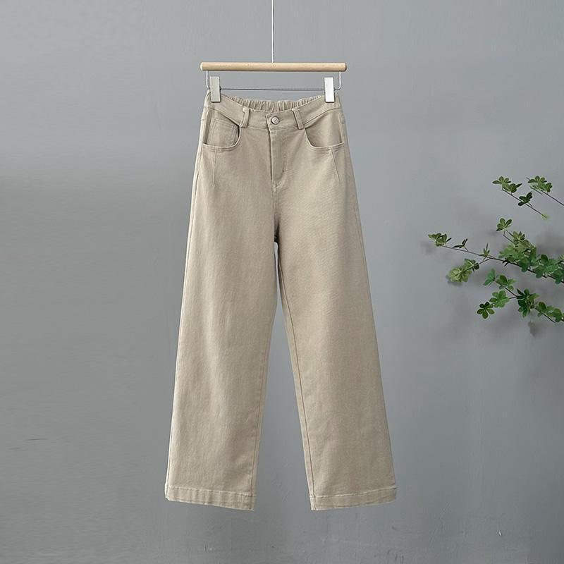 Women's Summer High Waist Slimming Versatile Pants - Loose, Plus Size, Narrow & Wide Leg Options, Thin Casual Straight Leg Design.