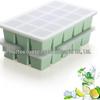 Popular Silicone Ice Cube Tray with Lid – 4 Large Slots & 15 Square Compartments for Soup or Food Storage