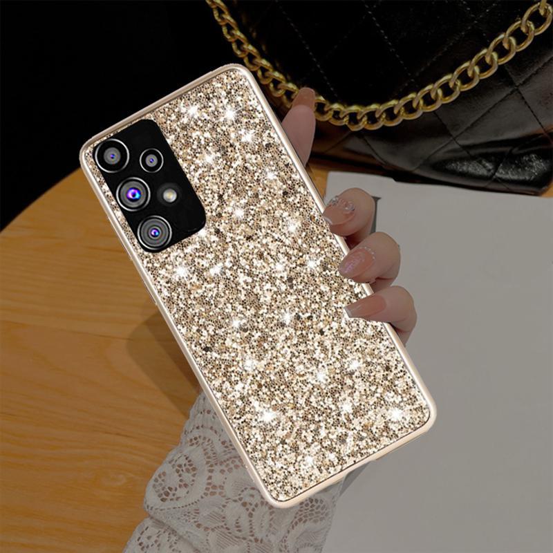 Luksusowy błyszczący brokat etui na telefon do Samsung Galaxy S23 S22 S21 FE Ultra Plus A14 A23 A33 A53 A73 A22 A32 A53 A72 A12 A51 M23 M32 4G 5G miękkie etui tpu