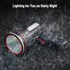 Black&Red USB LED Flashlight Searching Torches Night Light 6000LM Super Bright Powerful Lamp Hand Camping Lantern Rechargeable Battery