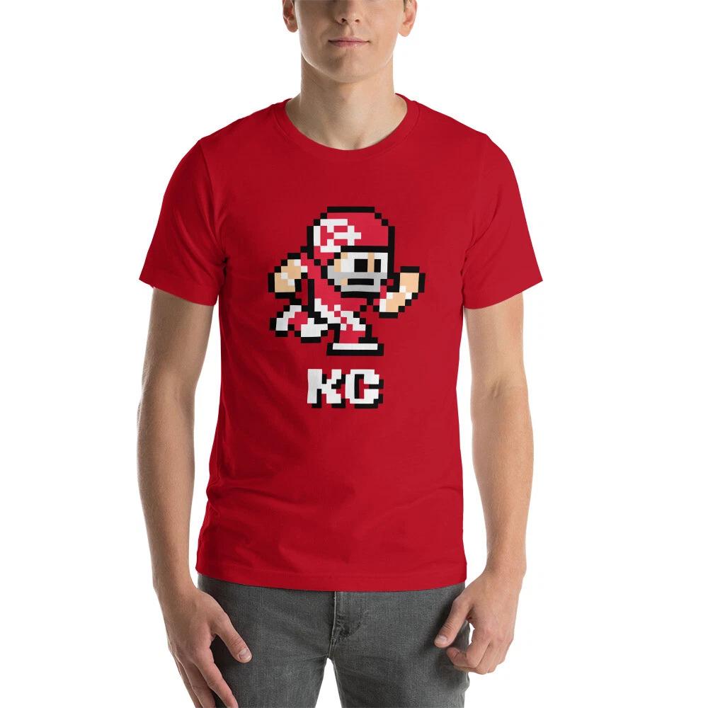 Kansas City Chiefs NES Football Player 8-bit Tecmo Super Bowl Nintendo T-Shirt S