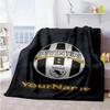 Juventus Customize Your Name Blanket Cozy Personalized Blanket Warmthful Decor Versatile for Chair Office Chair Office Picnics Ideal for All Seasons