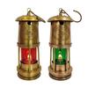 Set of 2 Brass Nautical Ship Lanterns Minor Lamp Boat Lights 15.24 Cm Maritime Home Office Room Decor Gift for Christmas