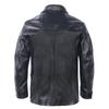 Long Jacket Men Genuine Cow Leather Wind Coat Classic Black Plus Size Jackets Casual Cloths