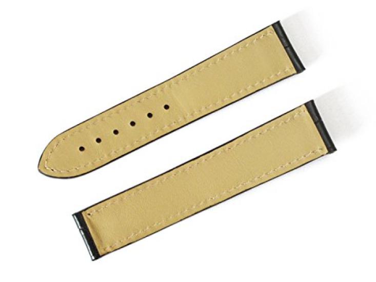 King Watch Strap Compatible with Omega D Buckle Belt Embossed Croco Black Mm [Import Original] 18/16