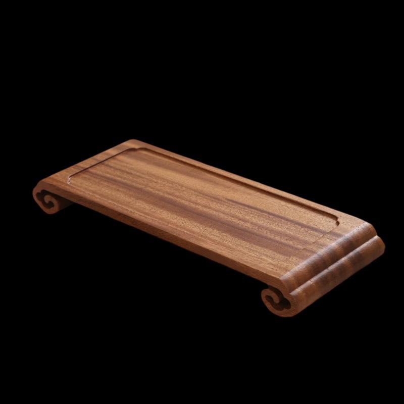 Walnut Wood Auspicious Cloud Tea Tray