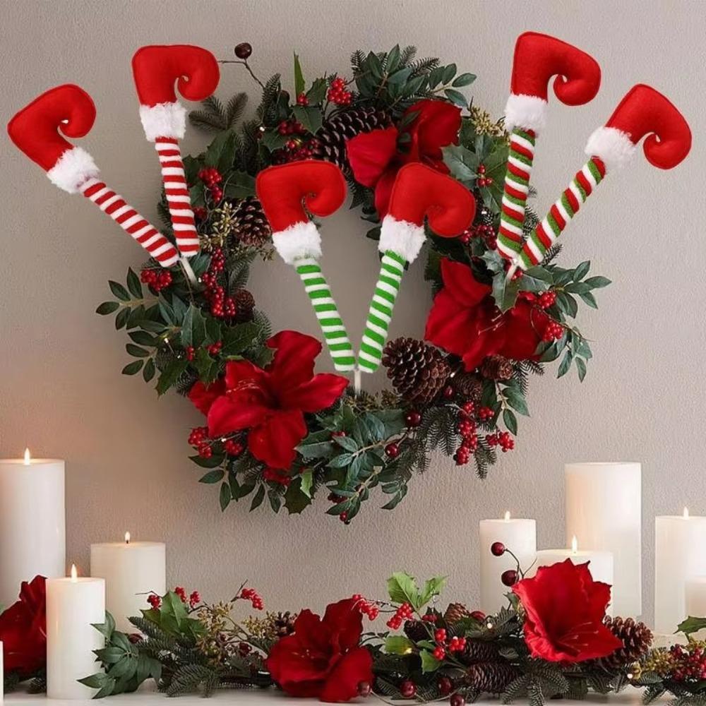 Plush Stuffed Christmas Ornaments Multi Scene DIY Accessories Christmas Tree Ornament with Fixed Wire Light Weight