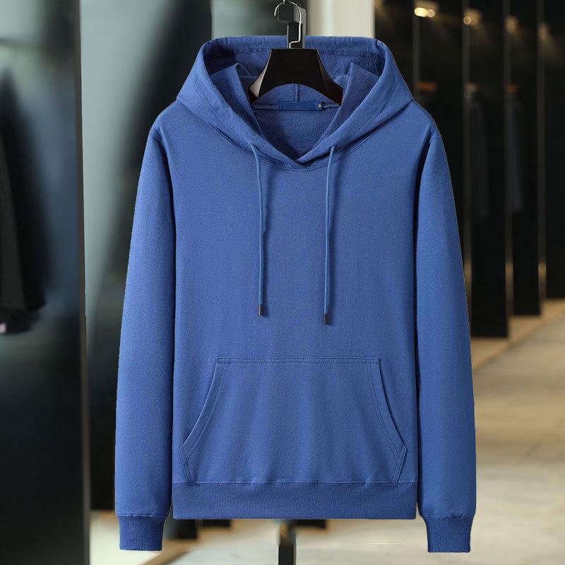2026 Autumn/Winter Unisex Fleece-Lined Hooded Sweatshirt: Youth Fashion Trend, Solid Color, Versatile, Thickened Design.