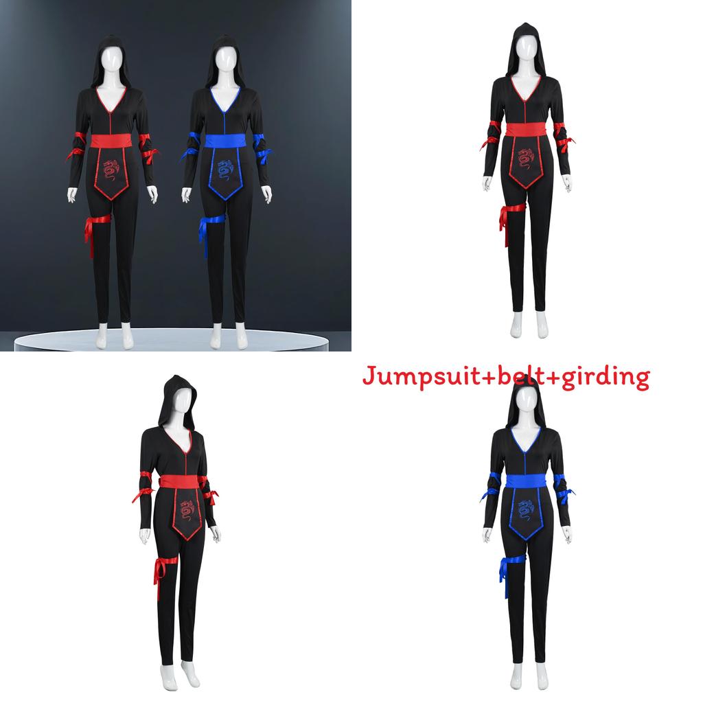 Halloween Cosplay Ninja Uniform With Polyester Fabric For Party And Theater