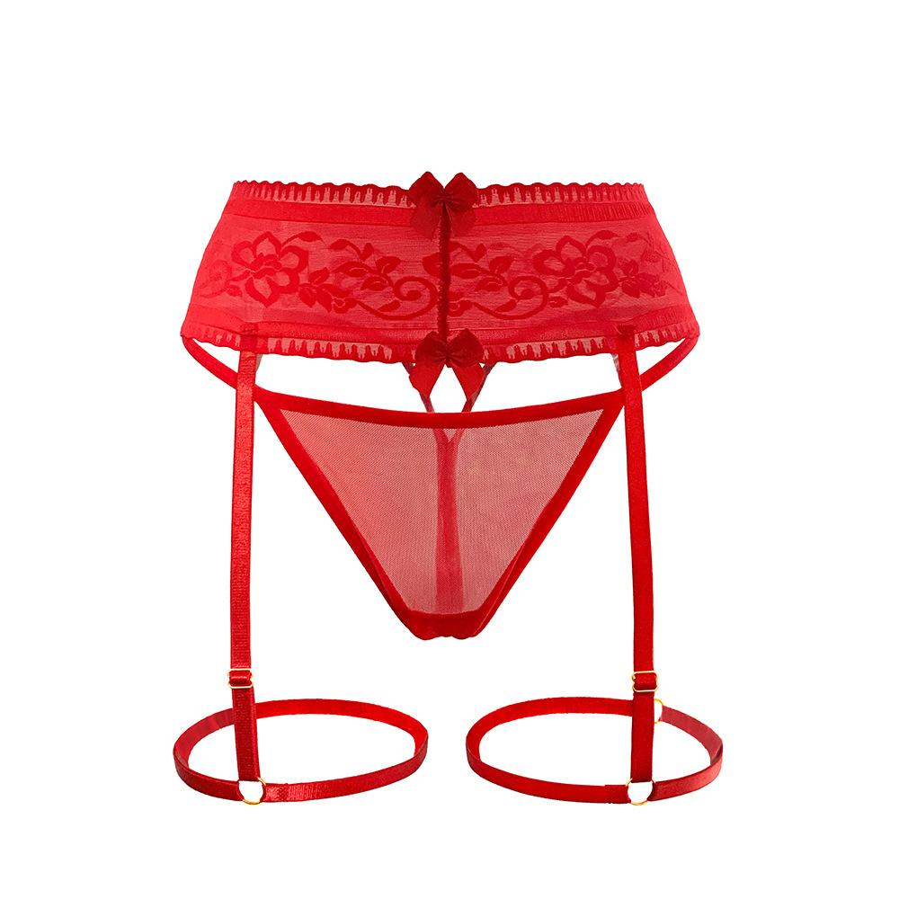 Dantelă Seduction Jartieră Sexy Negru Mătase Mood Inel de Picior Ajustabil Ciorapi Pantalon Set Jartieră Ultra-subțire