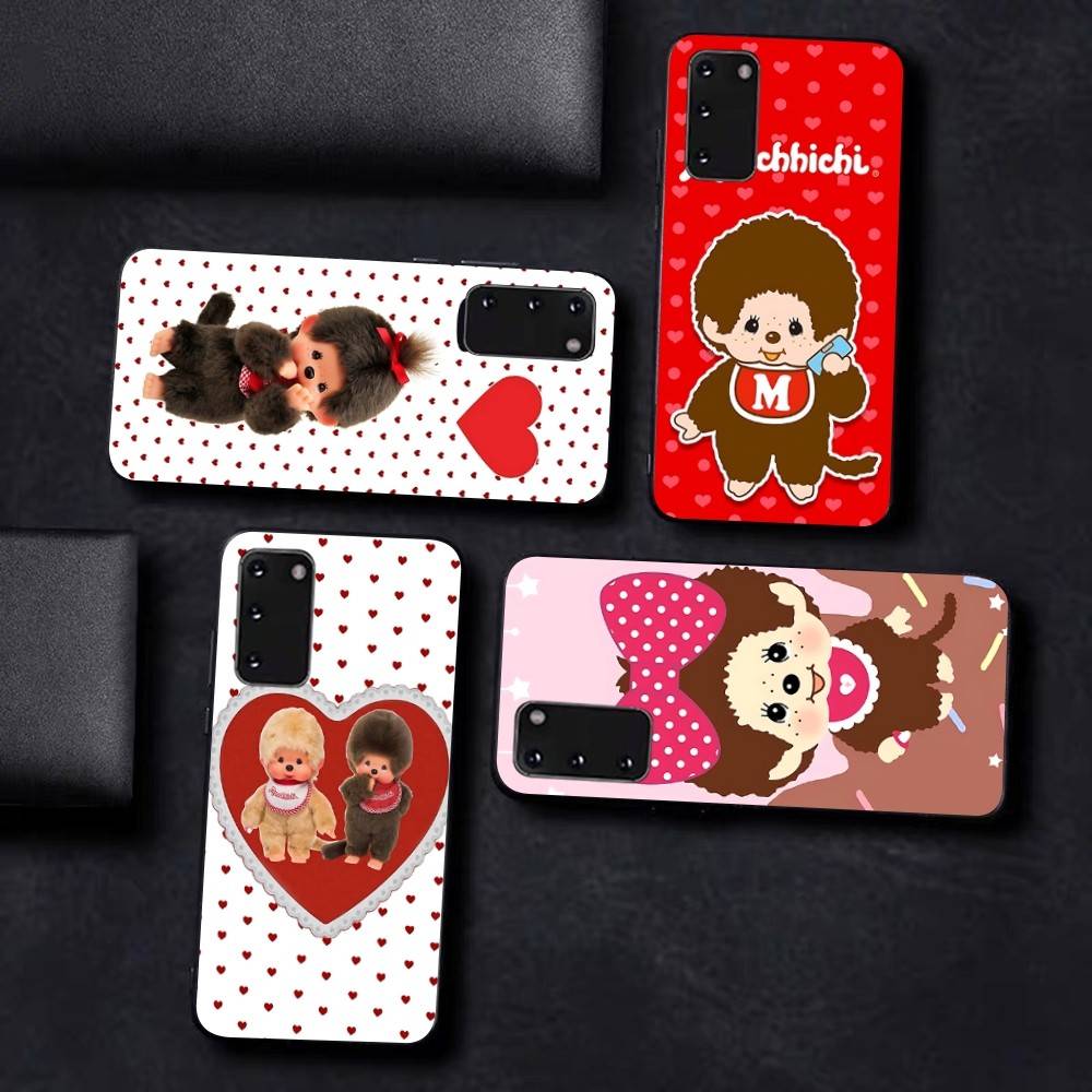 Cute Cartoon M-Monchhichi Phone Case For Samsung S 24 Fe 25 Ultra Plus 20 Lite 21 30 22 23 24 22 Ultra 5G Fundas