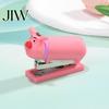 Functional Stapler for Receipts And Crafts Mini Cartoon Stapler, Cute Pig Shape, Portable Lightweight PVC Small Desktop Office Desk Shell Binding