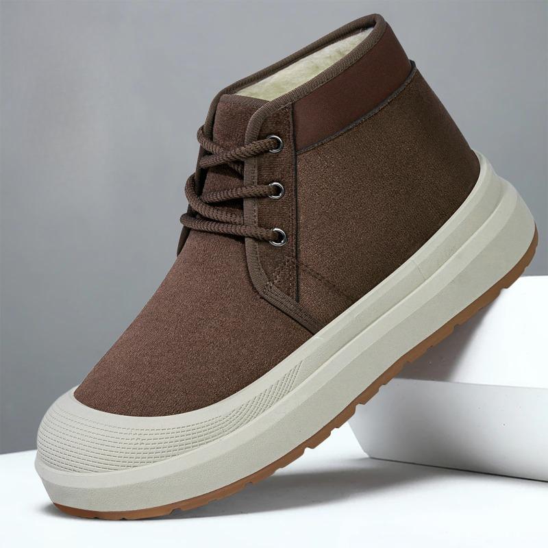 Men's Insulated Thick Cotton Boots, High-top Snow Boots, Outdoor Shoes, Cotton Shoes