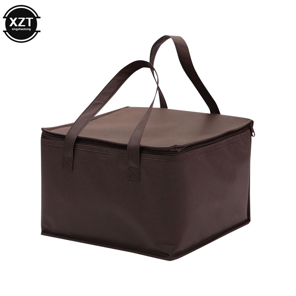 Nuova Borsa Termica Frigo Isolante Fresca Pranzo Cibi Bevande Scatole Conservazione Bevande Grandi Quadrate Borse Refrigerate Zip Picnic Carta Stagnola Borsa Cibo