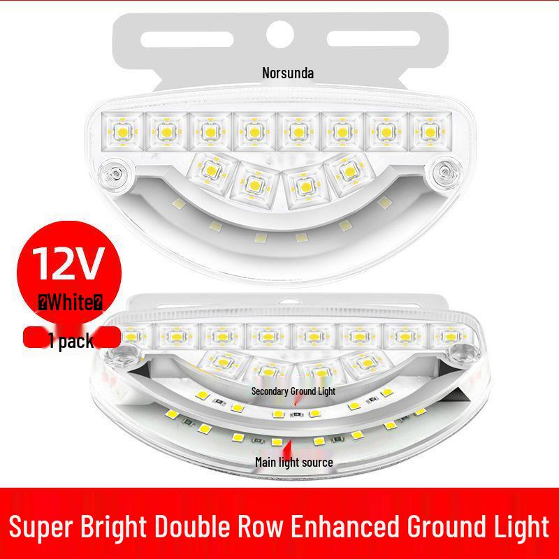 24V LED Truck Ground Light: High Brightness, Waterproof Side Marker, 12V Tire & Turn Signal Light