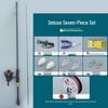 Complete Beginner's Micro Tin Can Lure & Long Cast Spinning Rod Set with Double Rocker Arm Spinning Wheel.