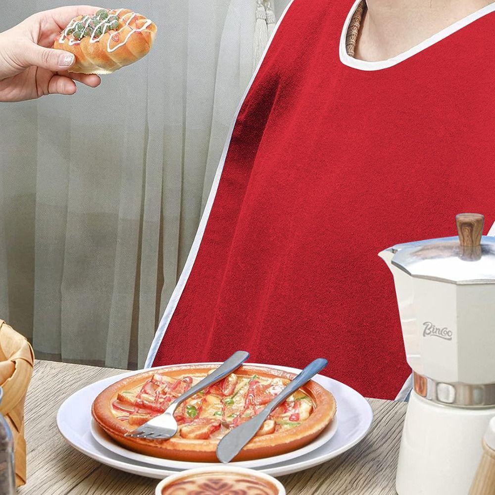 Stain Resistant Adult Bibs Adjustable Senior Citizens Bibs Rice Pocket Bib Elderly Men And Women