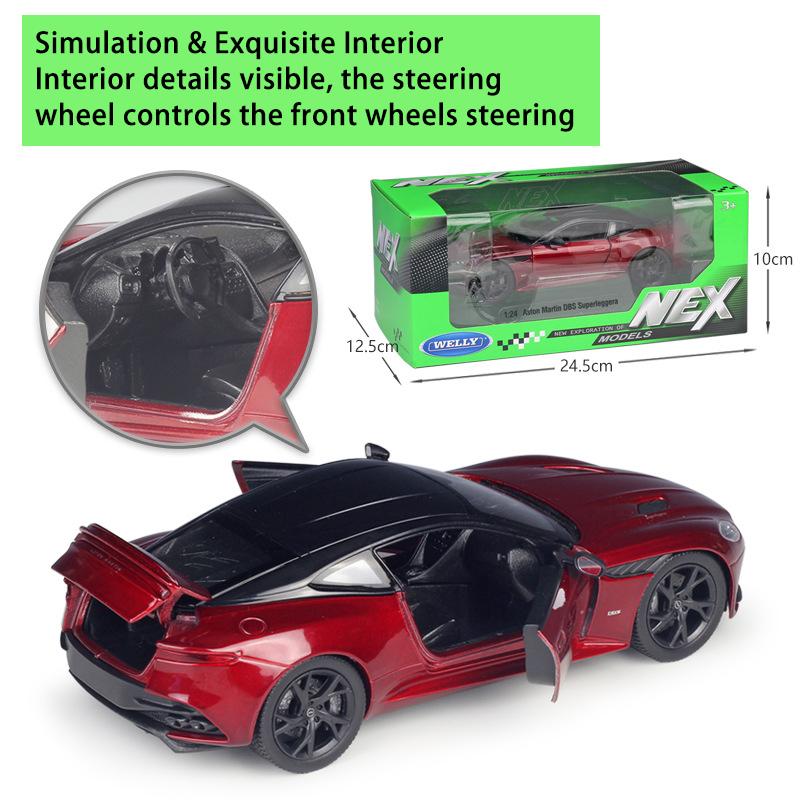 1/24 Scale WELLY Aston Martin DBS Superleggera Alloy Car Model Diecasts Metal Toy Vehicles Model Car Model High Simulation Collection Παιδικά δώρα