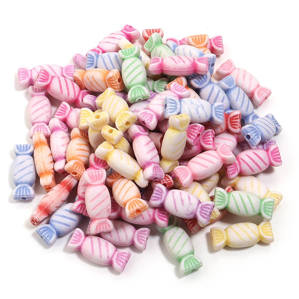 200pcs/lot Multiple Styles Plastic Beads Cat Flower Star Fish Shell Beads Loose Spacer Beads For Jewelry Making DIY Accessories