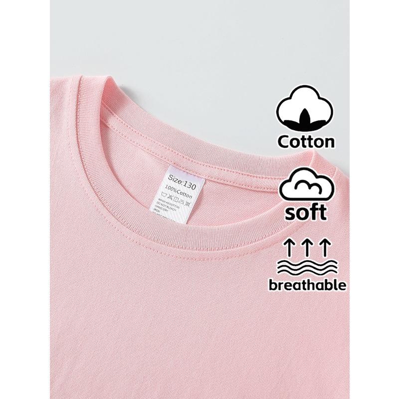 European sizes Boys' Cotton T-shirt Cat Duck Bird Mom , Ideal for Outdoor Activities, Soft Knitted Top, Comfortable And Breathable