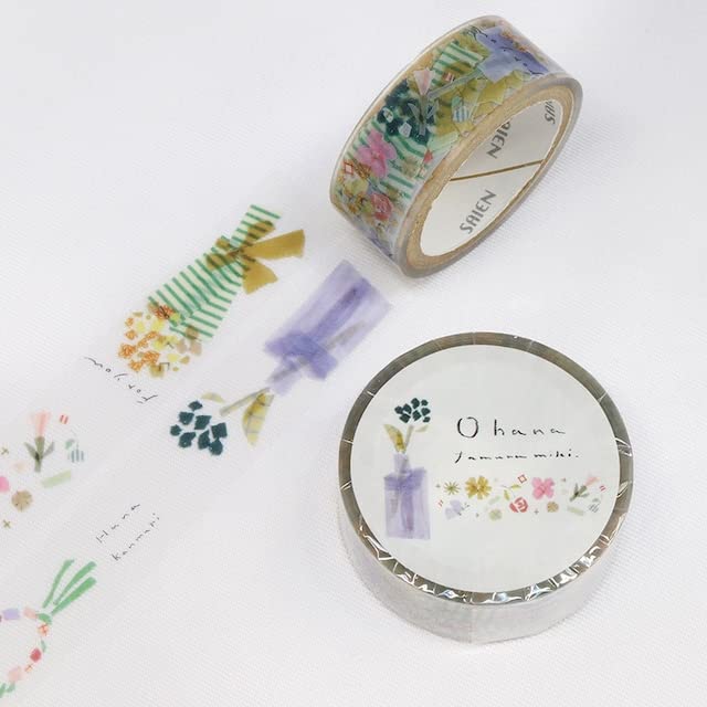 Kamiiso SAIEN Masking Tape Ohana 15mm x 3m HR-0008