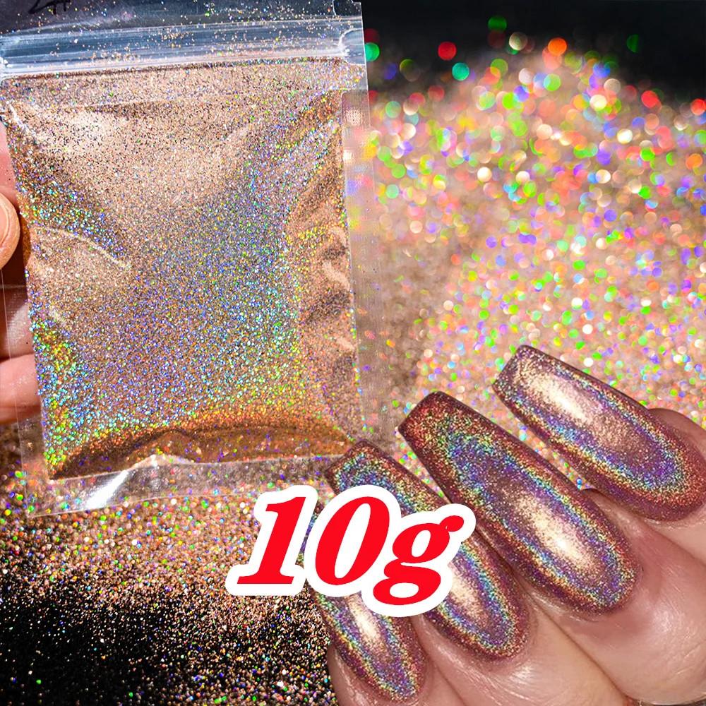 

Лазерний Голографічний Райдужний Глітер для Нігтів 0.2ММ Блискучий Глітерний Порошок для Нігтів для DIY Дизайну Нігтів