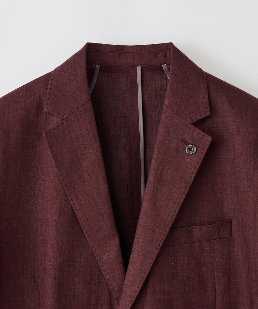 Stco [Summer] Diems 100% Linen Premium Jacket_Wine (Classic Fit)_Djaxb11Csa