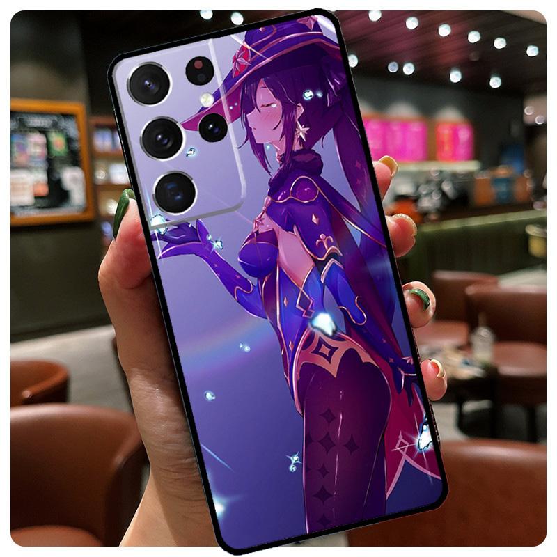 

Genshin impact Mona Phone Case For Samsung Galaxy S25 Ultra S20 S21 S22 S23 S24 Ultra S9 S10 Plus S25 FE Cover Galaxy S24 Plus