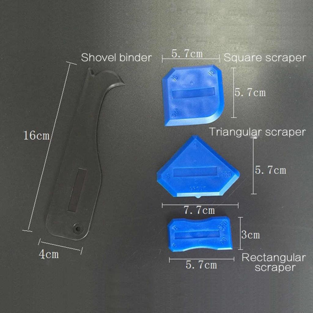 4Pcs Home Silicone Joint Sealant Grout Caulk Tool Set Remover Scraper Applicator