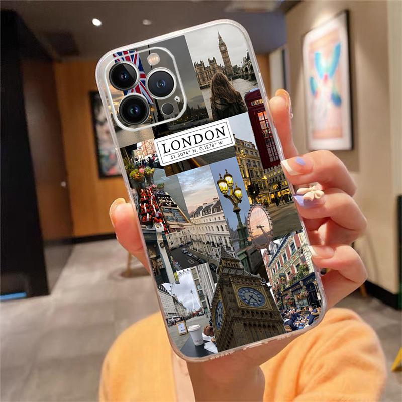 London aesthetics Phone Case Carcasa Funda For iPhone 17 Pro Max Air 16 15 14 13 Pro Max 15 16 Pro 15Plus Case