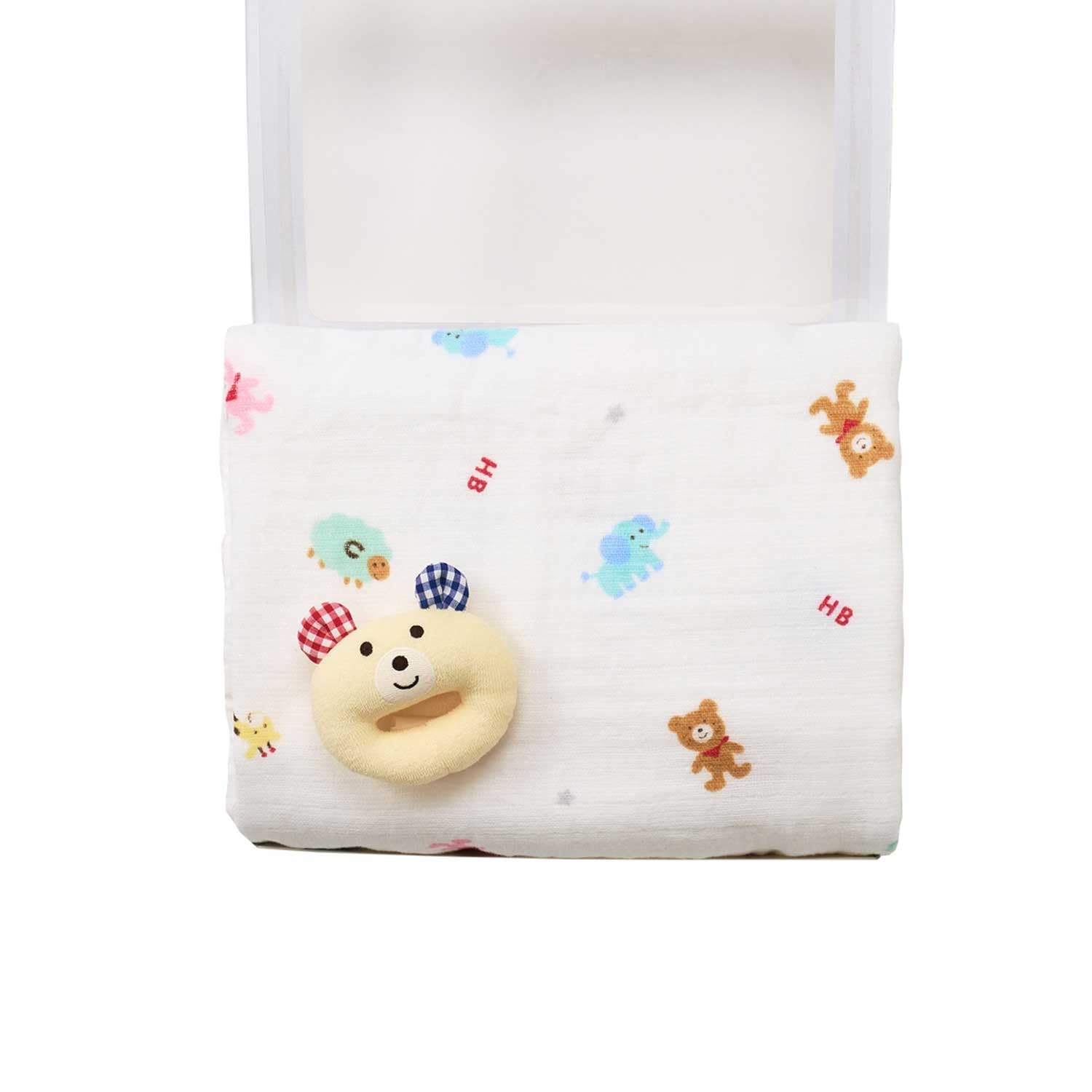 

MIKI HOUSE HOT BISCUITS Gauze Bath Towel Set, Gift Set for Boys and Girls, Baby Clothes, Baby Gift, [Box Included], White, No Size, 74-9906-687