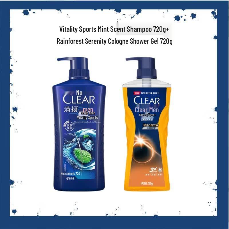 Clear Active Sports Mint Shampoo & Rainforest Cologne Body Wash Set
